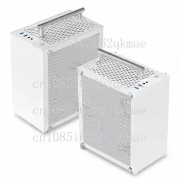 Корпус для игрового компьютера T40 Mini ITX 7L, белый корпус, компактный прозрачный, поддержка PSU SFX/охладитель 70 мм с ручкой