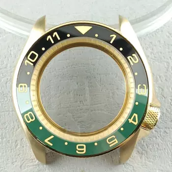 Корпус из сапфирового купола 41 мм SKX 007, корпус из чистого золота, нержавеющая сталь 316L для ремешка 22 см, механизм NH 35 36, аксессуары для корпуса