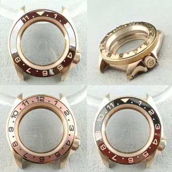 Корпус SKX 007 из розового золота NH36 NH, 41 мм, корпус из сапфирового стекла с куполом для ремешка 22 см, корпус из нержавеющей стали, аксессуары