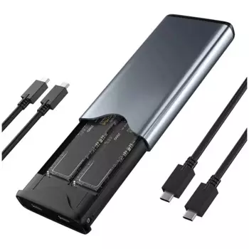 Корпус SSD M.2 SATA NVME с двумя протоколами, двухэтажный корпус SATA и NVME SSD, 10 Гбит/с, USB Type C SSD, корпус M.2 для жесткого диска