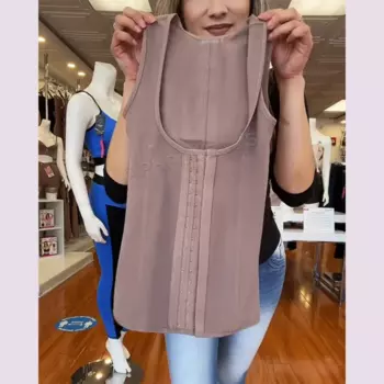 Корсет женский компрессионный с крючками для коррекции талии, с косточками