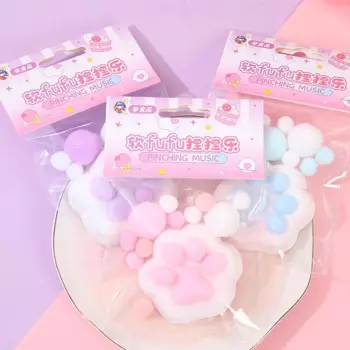 Кошачья лапа, кошачья лапа, медленно восстанавливающая форму игрушка, разминающая игрушка, Мультяшные сжимаемые мягкие игрушки