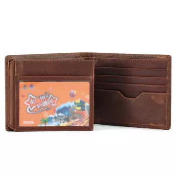 Кошелек мужской из натуральной кожи, с RFID-защитой