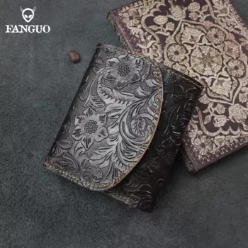 Кошелек ручной работы из натуральной кожи, мужской ретро-модный кошелек с карманом для монет, мужской короткий кошелек, обложка для паспорта