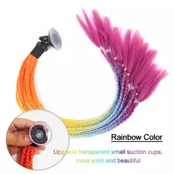 Косички для мотоциклетного шлема, парик для женщин, разные цвета, двойной косичка, хвост, рождественский подарок