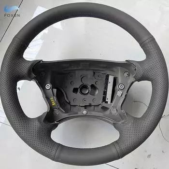 Косички на Автомобильный руль для Mercedes Benz S Class W220 S430 S350 S500 S600 CL-Class C215 1999-2006, черный кожаный чехол с отделкой