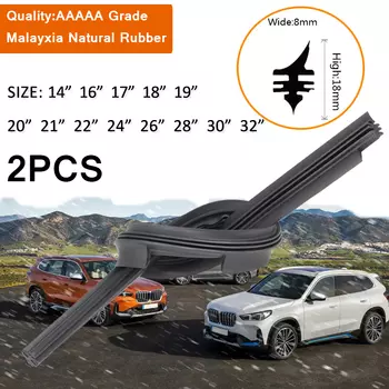 KOSOO 2 шт. автомобильный вставка автомобиля натуральный каучук для Валео типа стеклоочистителя только (заправка) 8 мм 14 "16" 17 "18" 19 "20" 21 "22" 24 "26" 28"