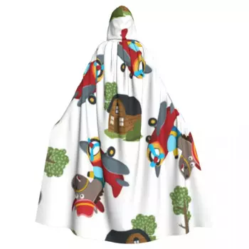 Косплей Средневековые Костюмы милая лошадь самолет с капюшоном Женская длинная одежда куртки пальто карнавал