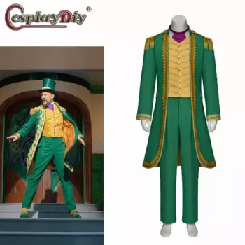 Косплей своими руками Jingle Jangle: A рождественское путешествие косплей мужской зеленый костюм музыкальный костюм искусственный жилет брюки головные уборы