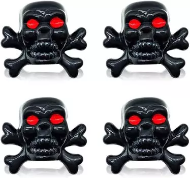 Кости черепа, черные шины, колеса, шток клапана, воздушные колпачки, металлические чехлы для автомобилей/мотоциклов, шины, колпачки для штока клапана, пылезащитный чехол