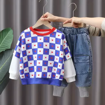 Костюм детский осенний из свитшота и брюк