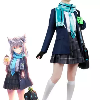 Костюм для косплея аниме Sunaokami Shiroko, школьная Униформа с голубым архивом, шарф, перчатки для женщин и мужчин, искусственная кожа, карнавальные костюмы на Хэллоуин