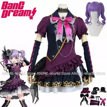 Костюм для косплея COS BanG Dream! Парик униформы из черной раковины роселия удагава Ако для Хэллоуина, рождественской вечеринки, аниме