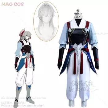 Костюм для косплея Цзин Юань из игры для подростков, парик Jingyuan для юниоров, униформа для косплея
