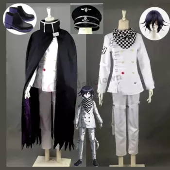 Костюм для косплея Danganronpa V3 Kokichi Ouma, женская школьная форма, костюм, одежда, парик, реквизит для Хэллоуина и карнавала