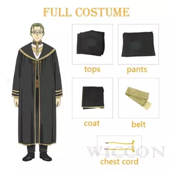 Костюм для косплея фриэрена из аниме «Heiter» на похоронах, униформа для косплея, тренчкот, брюки, костюм на Хэллоуин, карнавал, женский костюм