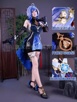 Костюм для косплея Game Genshin Impact Rose Ganyu из аниме женские сексуальные костюмы чонсам, в наличии