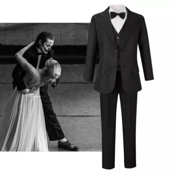 Костюм для косплея из фильма «безума а два», черный костюм Артура флок, Классическая Униформа клоуна, мужской костюм на Хэллоуин, яркий карнавальный костюм