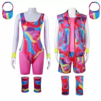 Костюм для косплея из фильма принцы Кен Райан Гослинг спортивная одежда розовая спортивная одежда принцесса Топ Брюки Костюмы шляпы для взрослых детей Хэллоуин