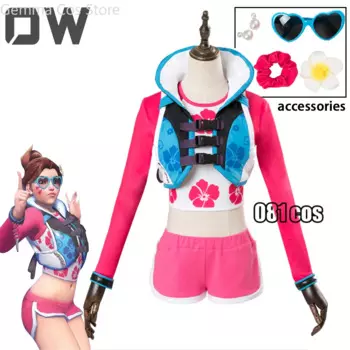 Костюм для косплея из игры OW DVA Hana Song, костюм Waveracer Skin, костюмы для взрослых женщин и девочек на Хэллоуин, карнавальные костюмы на заказ