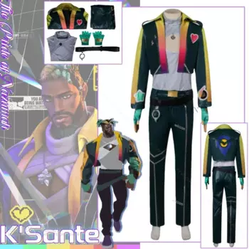 Костюм для косплея KSante из игры сердцебиения стальная куртка топ брюки мужские бриджи на Хэллоуин Карнавал яркий костюм гордость Nazumah