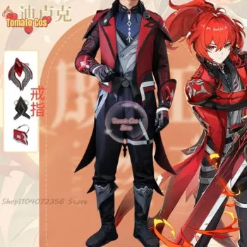 Костюм для косплея ночной кожи Genshin Impact бальзам красные мертвецы костюм для косплея 2D Аниме Костюм синий океан Горячий Поиск популярный Хэллоуин