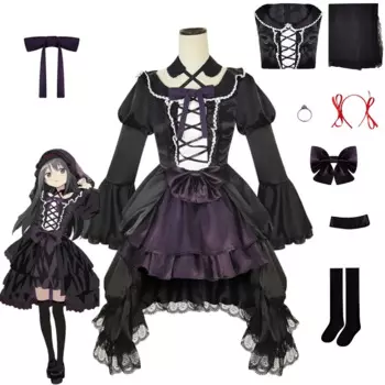 Костюм для косплея Puella Magi Cos, Мадока, Magica, аками, Homura, Фэнтезийный костюм, Маскировка для женщин, готическое платье для взрослых, карнавальный костюм на Хэллоуин