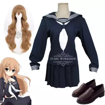 Костюм для косплея тигровый Дракон Айсака из аниме Toradora, школьная форма JK, матросский костюм на Хэллоуин, карнавальное синее платье, юбка