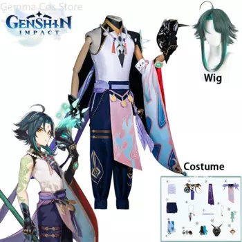 Костюм для косплея Xiao Game Genshin Impact Xiao, костюм аниме, униформа на Хэллоуин, карнавальные костюмы, мужские аксессуары, подарки