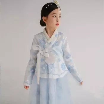 Костюм Hanfu Tang для девочек, с длинным рукавом, осенний, сказочный костюм, Hanbok, LC776