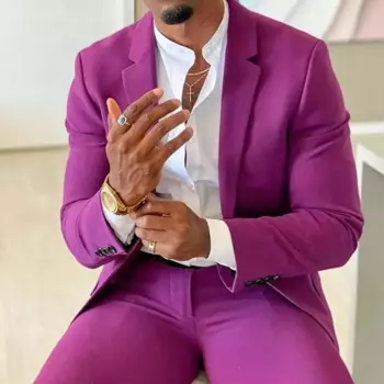 Костюм Homme, новый мужской костюм из двух предметов с зубчатыми лацканами, свадебный смокинг для жениха, лучший мужчина, формальный мужской костюм для выпускного вечера (пиджак + брюки)