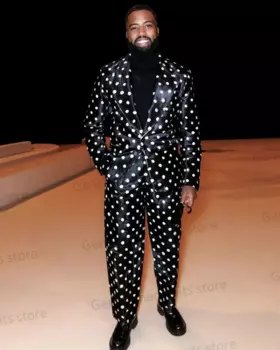 Костюм мужской из блейзера и брюк, на одной пуговице