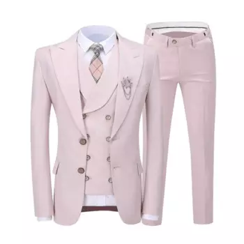 Костюм мужской облегающий однобортный на одной пуговице, роскошная свадебная одежда, жакет и брюки, жилет, костюм на заказ, 2024