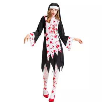 Костюм на Хэллоуин, женский костюм вампира и демона, длинное платье с перекрестным принтом, костюм для вечеринки, карнавальный костюм для вечеринки, детский костюм