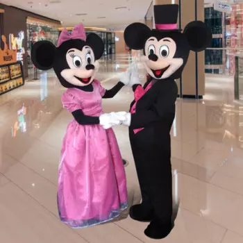 Костюм с героями мультфильмов, костюм куклы Микки и Минни для прогулок, одежда для выступлений, костюмы для вечеринок для взрослых, подарок