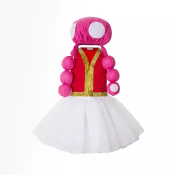 Костюм с шапочкой, платьем и жилетом, все размеры