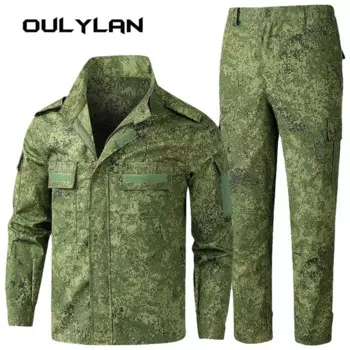 Костюм штурмовика для альпинизма на открытом воздухе, износостойкий полевой тренировочный костюм, русский зеленый мужской Камуфляжный комплект