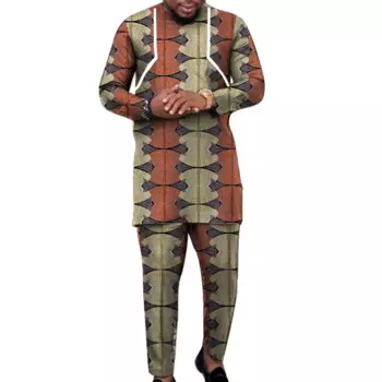 Костюм спортивный мужской из футболки с длинным рукавом и брюк