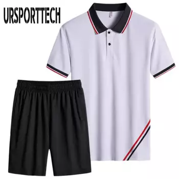 Костюм спортивный мужской из футболки с коротким рукавом и шортов