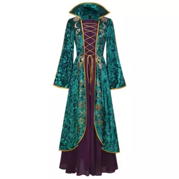 Костюм ведьмы Уинифред и Мэри и Сара из фильма «Фокус-покус», женское платье для взрослых, ретро-униформа, карнавальный костюм на Хэллоуин