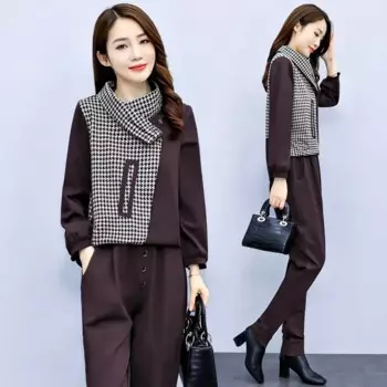 Костюм женский из пуловера и брюк-шаровары, размеры до 3XL