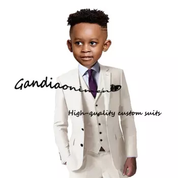 Костюмы для мальчиков, искусственные брюки, жилет, галстук-бабочка, четыре упаковки, свадебный смокинг, официальная высококачественная одежда, детский блейзер