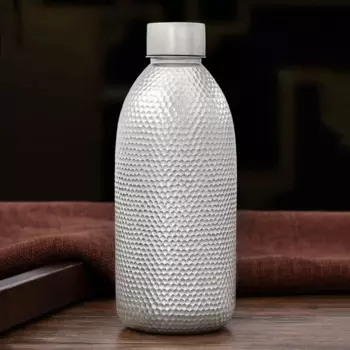 Кованая дорожная бутылка из стерлингового серебра, портативная многофункциональная кружка, удобный термос, чашка для воды, подарок для здоровья