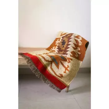 Ковер из шерсти, джута, индийская деревня, винтажный ковер Kilim ручной работы, прямоугольный ковер