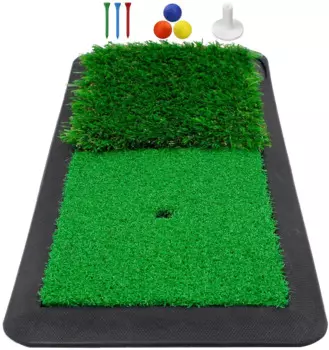 Коврик для гольфа CRESTGOLF, для ударов, с усиленной подложкой, портативный коврик 18,5 "x8", тренировочные принадлежности для гольфа, вождение, скалывание, коврик для гольфа