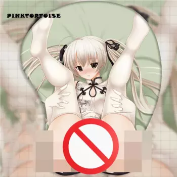 Коврик для мыши в стиле аниме Kasugano Sora, мягкий силиконовый 3D-коврик для груди, Эргономичный игровой коврик для мыши
