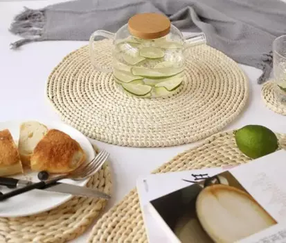 Коврик для обеденного стола из кукурузного меха, 300 шт.