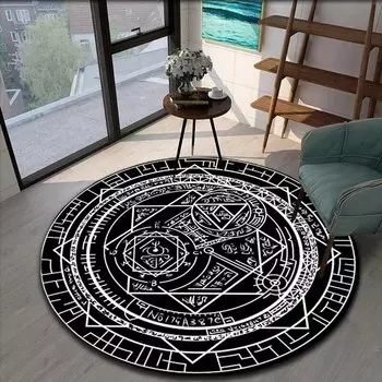 Коврик YUQIDEHOME круглый фланелевый