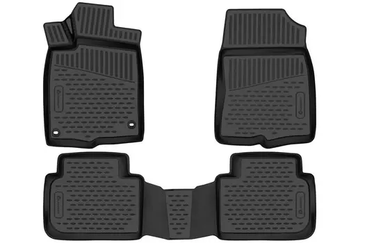 Коврики 3D в салон для HONDA Civic 2022 - Седан, USA, 3шт. (полиуретан)