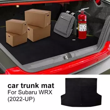 Коврики для багажника автомобиля на заказ для Subaru WRX 2022, плюшевый коврик для багажника, напольный лоток, коврик для груза, аксессуары для интерьера